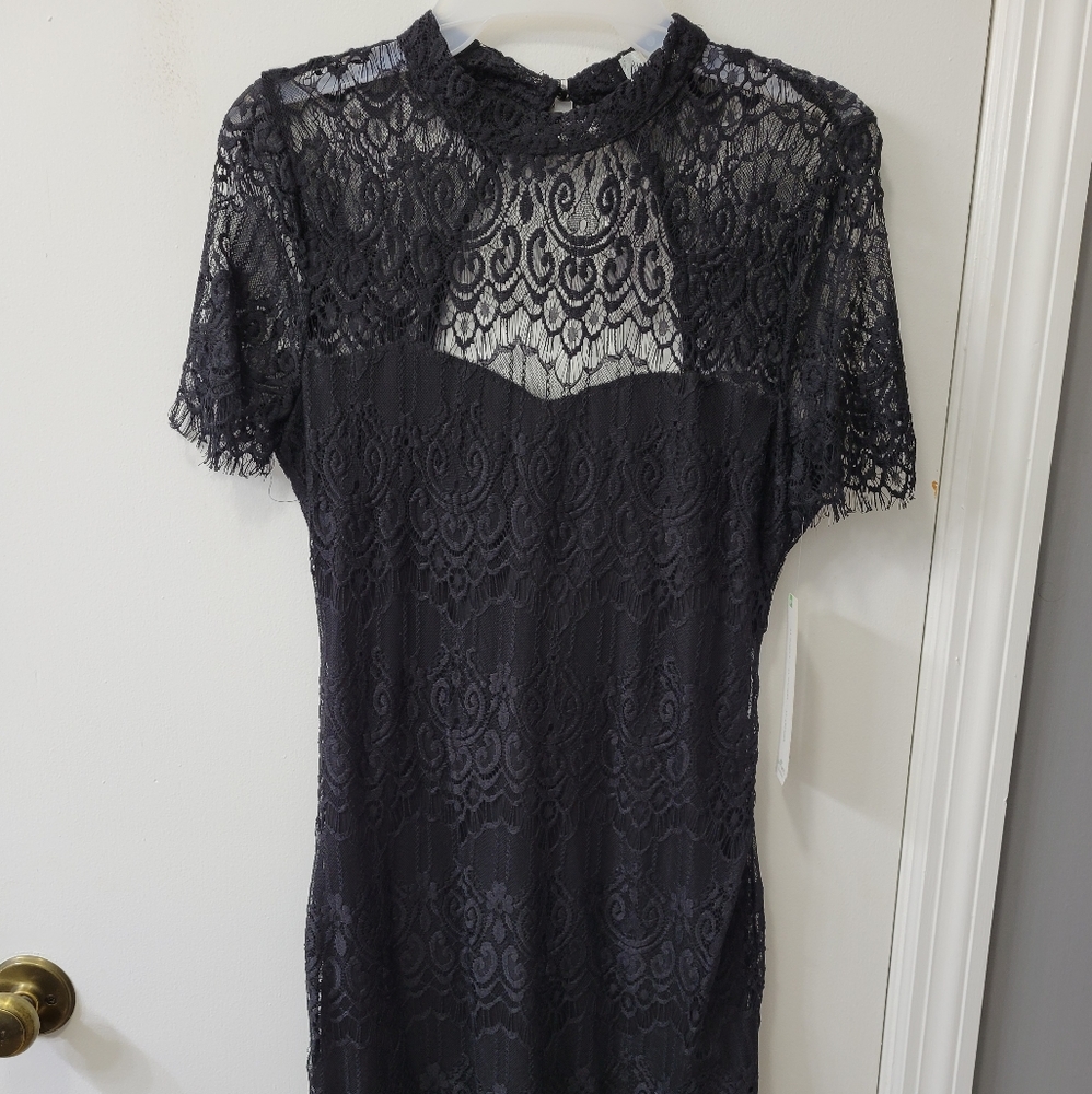 Black lace dress